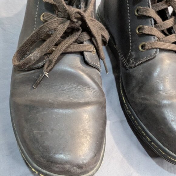 Dr Martens Maleke Lace up Shoes Boots Brown leather Size Men 11 - Picture 4 of 9